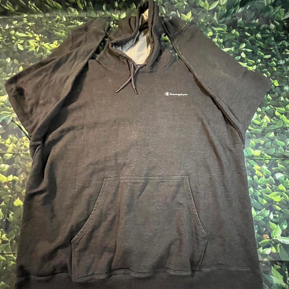 Champion Men's Black and Brown Hoodie